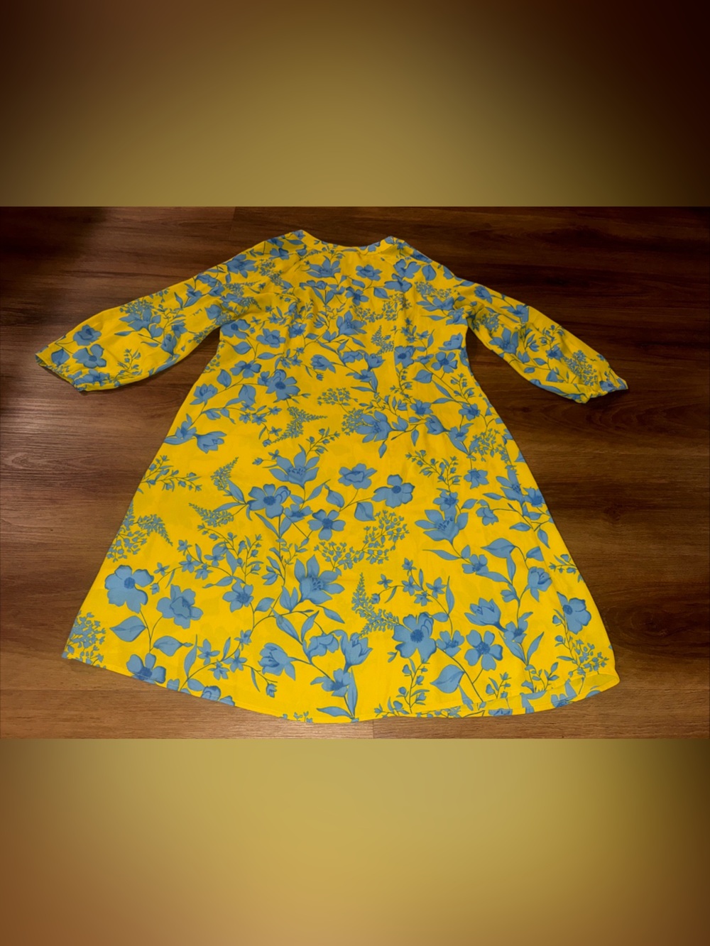 Cabi Yellow & Blue Floral Tunic Dress – Size Medium - Picture 9 of 10